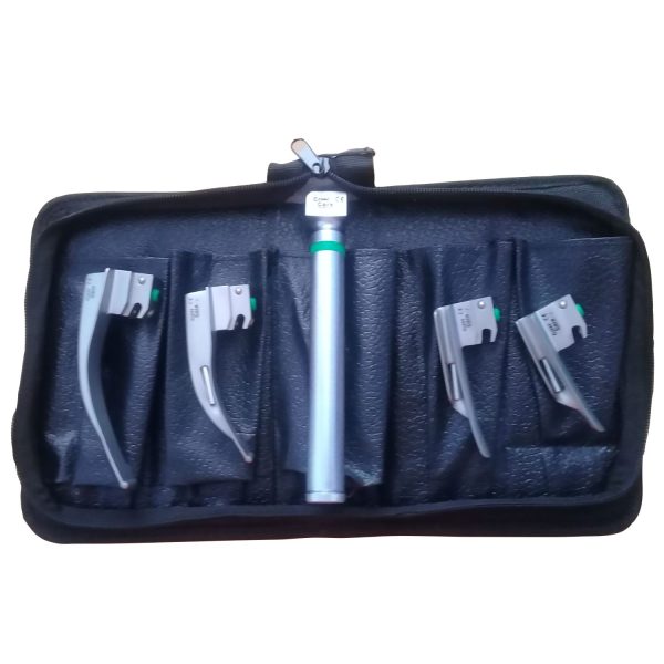 4 Blade Laryngoscope Set, Fibre Optic - Paediatric